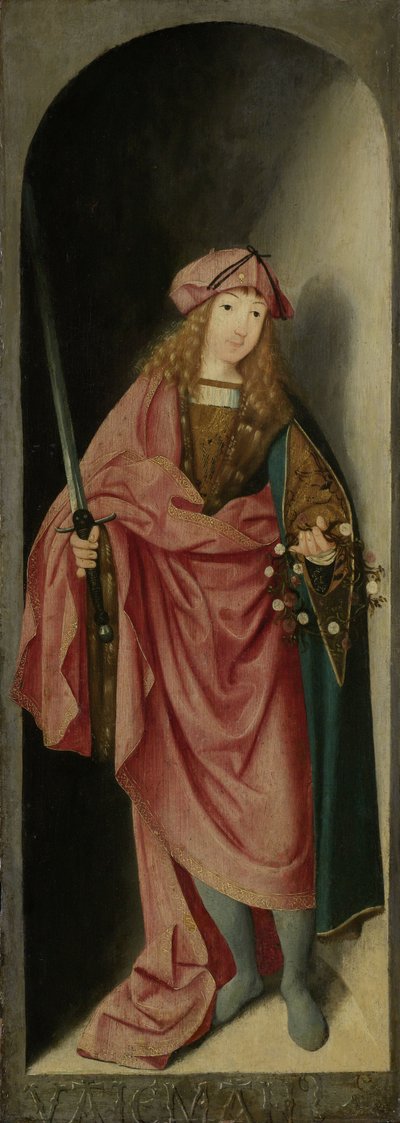 San Valeriano, ala sinistra di un trittico attribuito al Maestro del Dittico di Brunswick, c.1490-1500 da Unknown